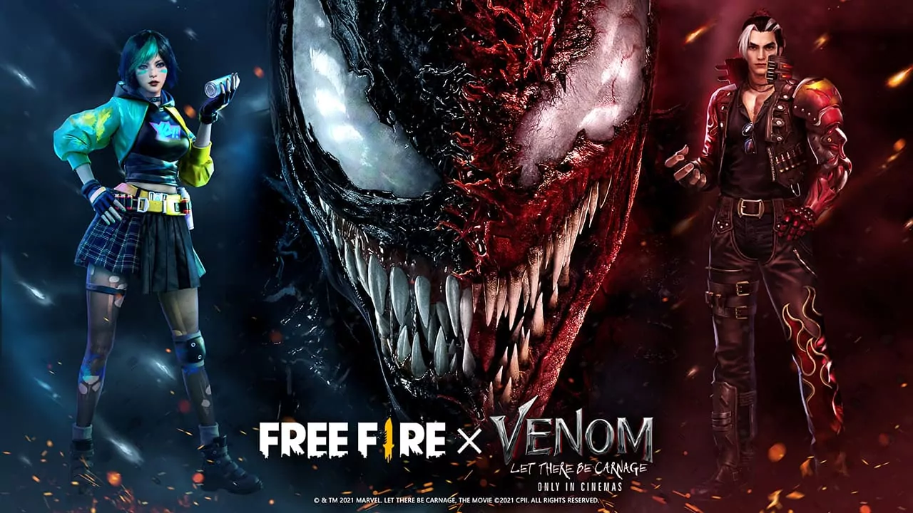 Free Fire - Evento filme Venom Tempo de Carnificina