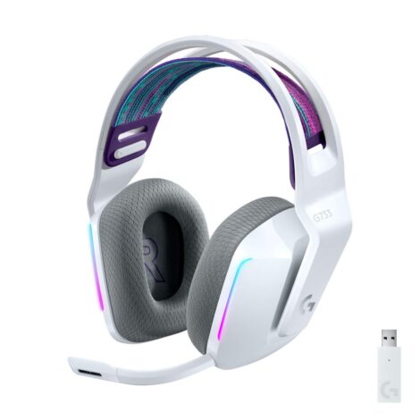 Headset Gamer Sem fio Logitech G G733 Branco