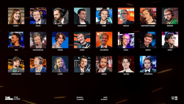 Elenco de talentos do Mundial 2023 - Português