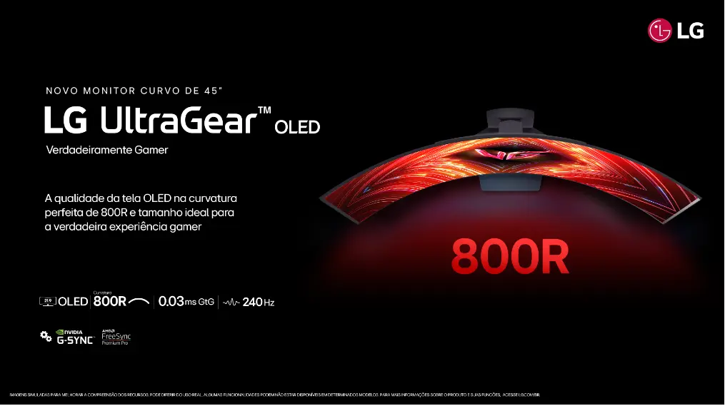 Monitor Gamer LG UltraGear OLED Curvo – 45GS95QE-B