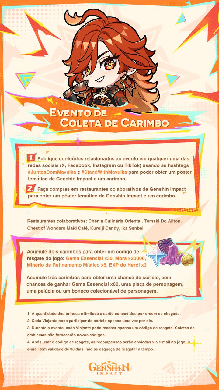 Genshin Impact - Evento Coleta de Carimbo