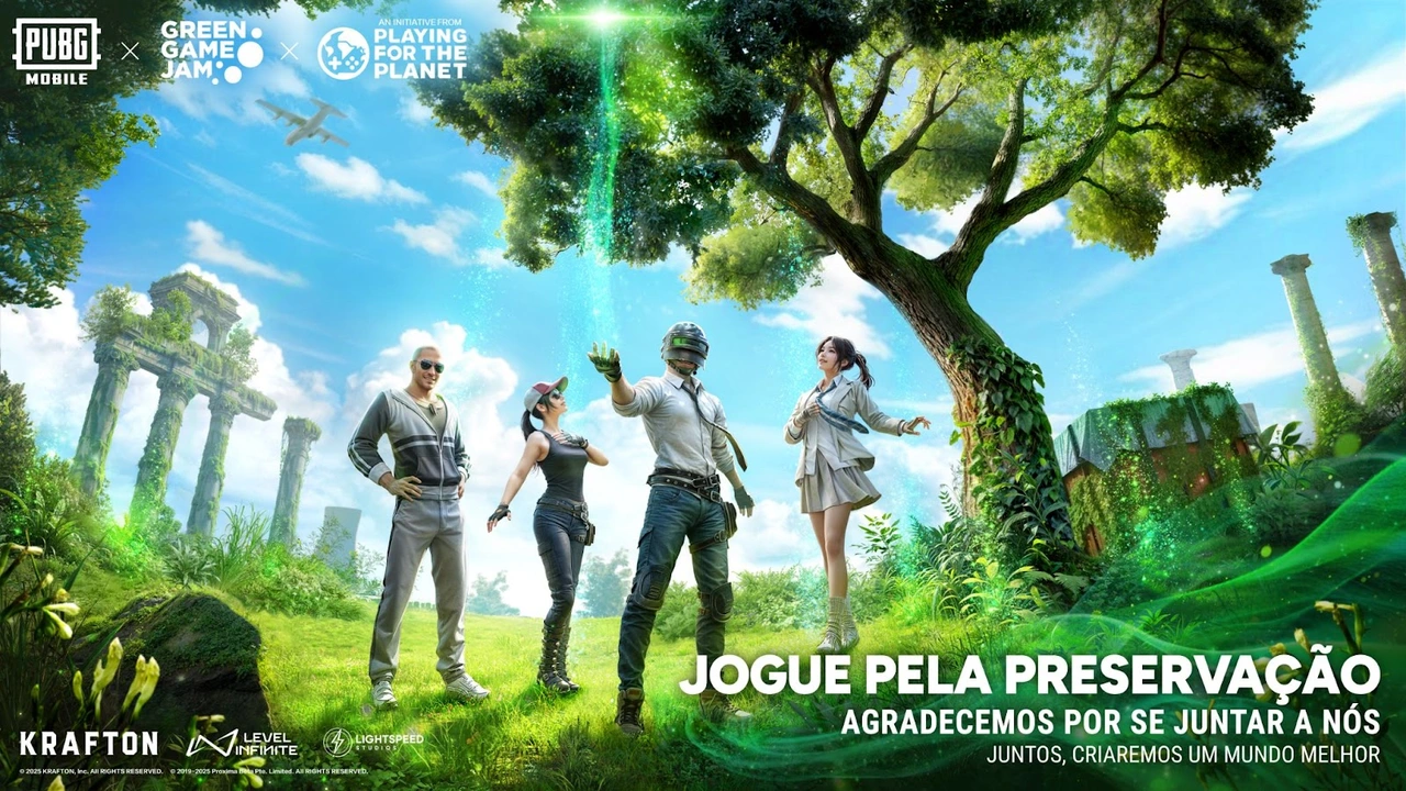 Mais de 20 milhões de jogadores de PUBG MOBILE ajudaram a proteger 70 mil m² de áreas vitais em evento ambiental.