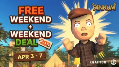 De 3 a 7 de abril, Dinkum estará gratuito no Steam! Teste o jogo e aproveite 20% de desconto durante o evento.