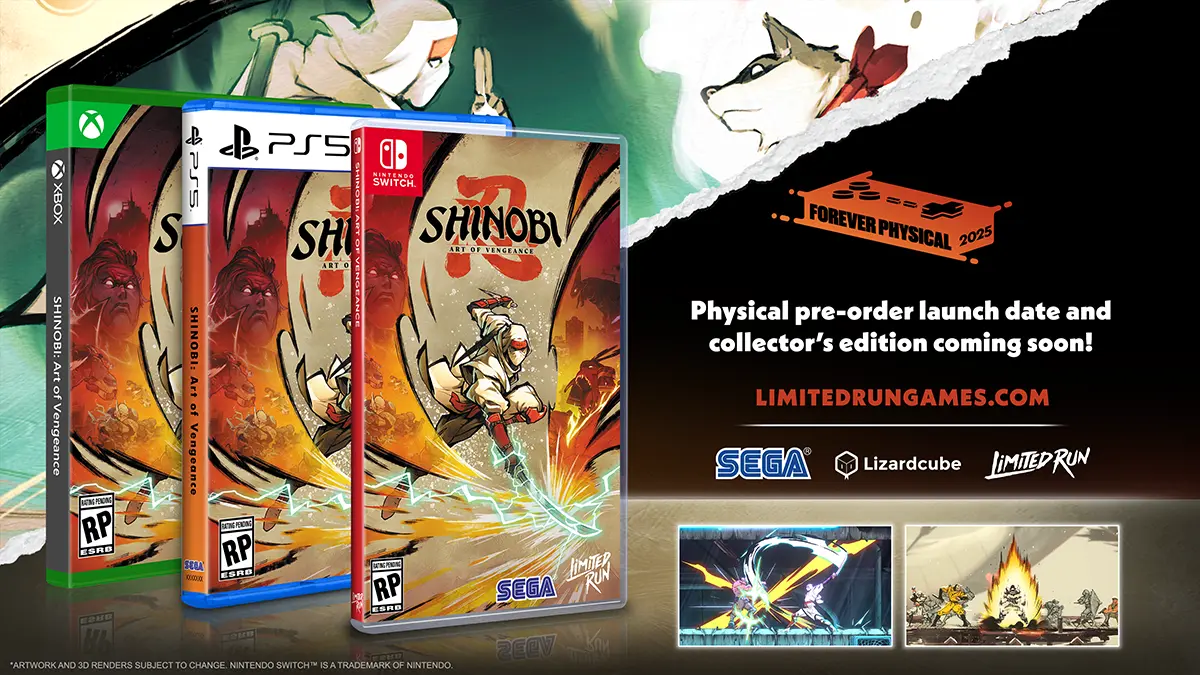 Limited Run Games anuncia versão física de SHINOBI: Art of