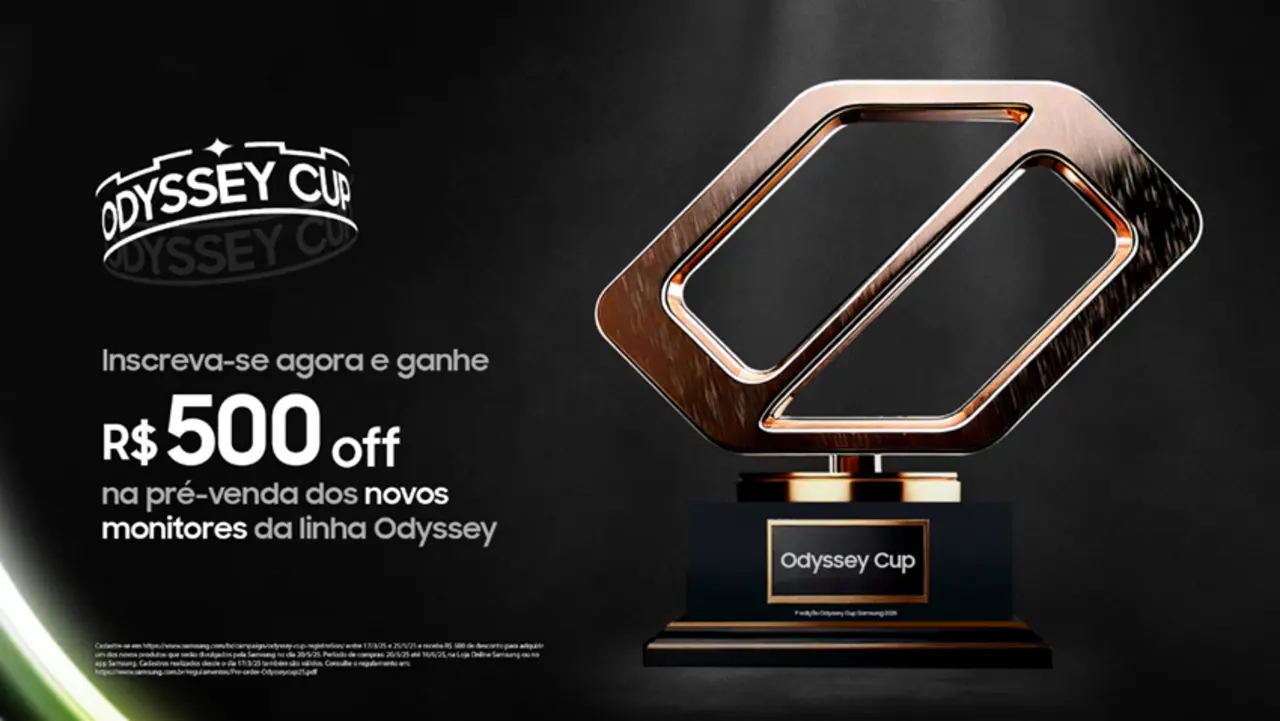 Desconto exclusivo e prêmios incríveis para quem entrar na Odyssey Cup.