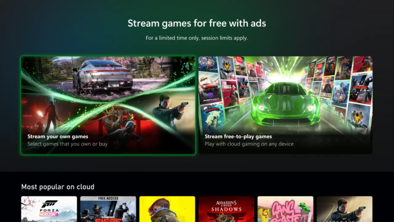 Xbox Cloud - Anuncios